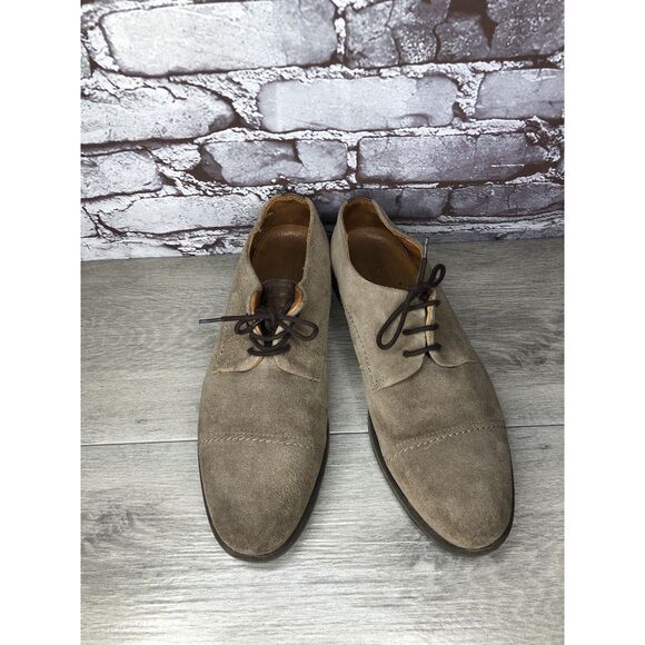 Experience Taupe Suede Leather Oxfords Cap Toe Casual Shoes Men’s Sz 42EU/9M US - Picture 11 of 16
